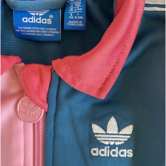 Adidas Colourblock 3-Stripe Trefoil Track Jacket 9 Months - Picture 7 of 8